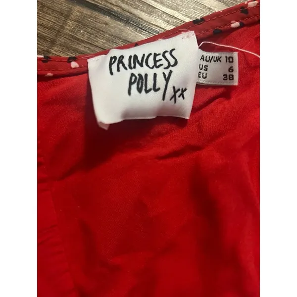 Princess Polly red v neck Nellie dress - Image 4