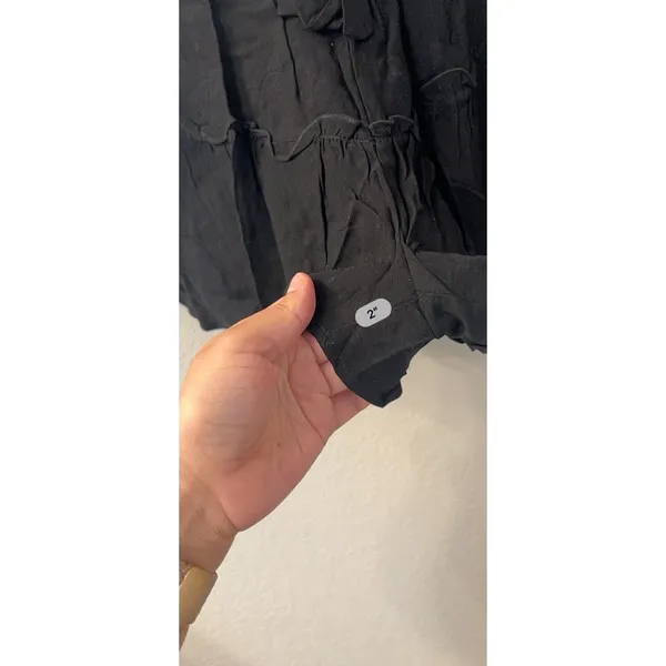 Illa Illa Shorts Women‎ Black Tiered Ruffle Boho High Rise SIZE M - Image 6