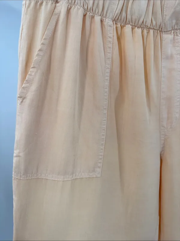 Wonderly Wide Leg Pants XL peach lightweight flowy pull on spring summer beach - Image 5