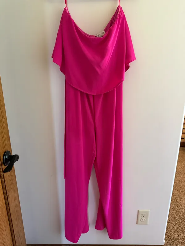 She & Sky Romper Pink Strapless - Image 3