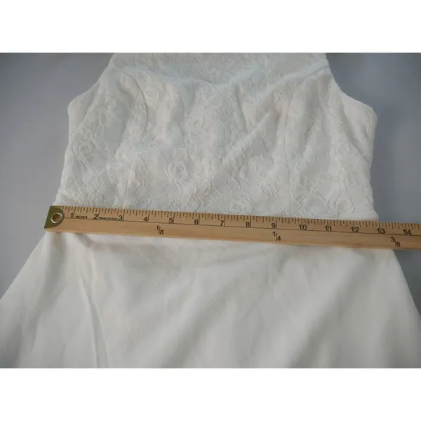 Lulu's White Lace Boat Neck Cutout Back Maxi Dress XS - Image 11