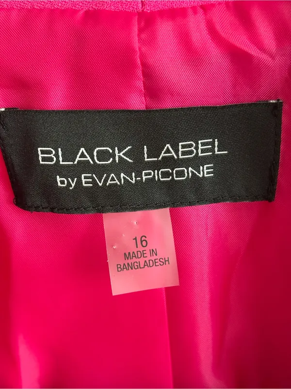 Evan Picone Black Label Hot Pink Women’s Open-Front Blazer Size 16 - Image 4
