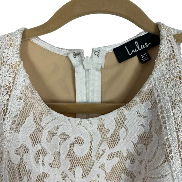 Lulu’s Forever & Always White Lace Maxi Dress Sz XS NWT Bridesmaid Formal - Image 8