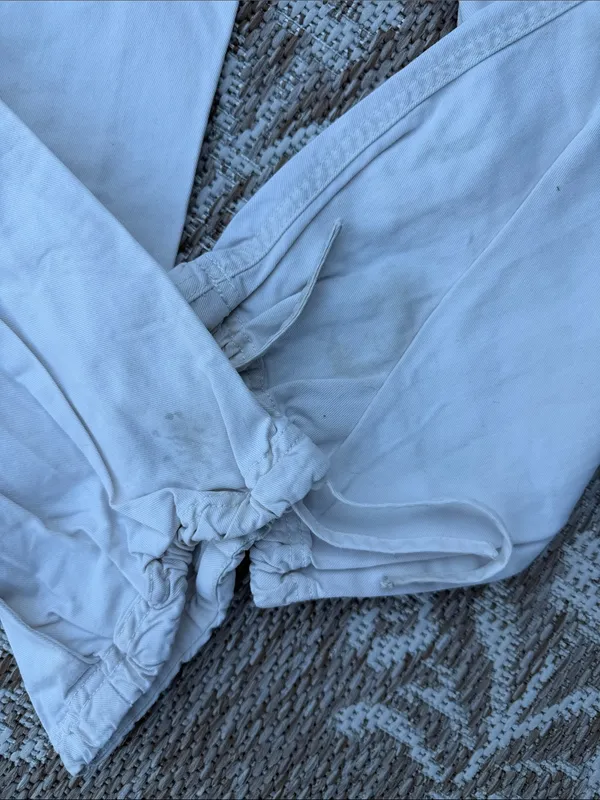Abercrombie & Fitch White Cargo Jogger Pants - Image 4