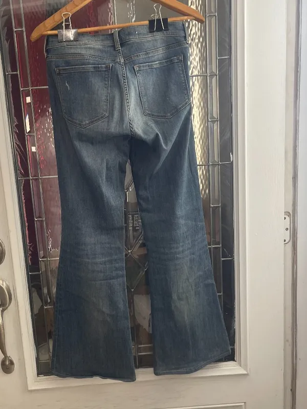 Banana Republic Womens Jeans Premium Denim Straight 28 x 29 Blue Distressed - Image 2