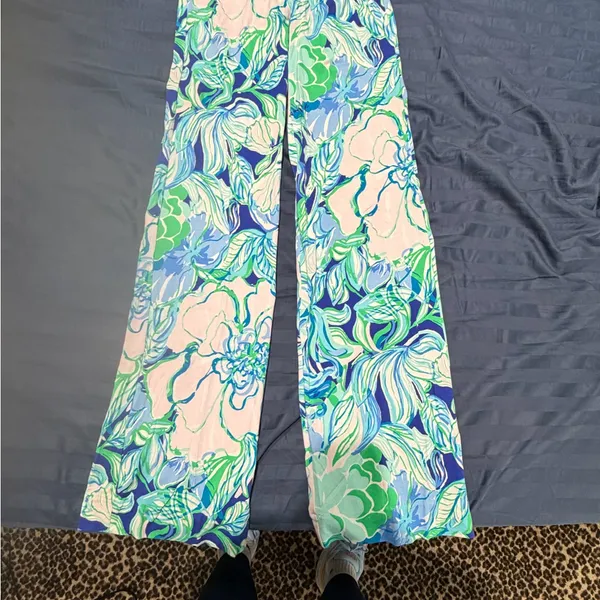 Lilly Pulitzer Georgia may Palazzo pant in party thyme sz xxs - Image 2