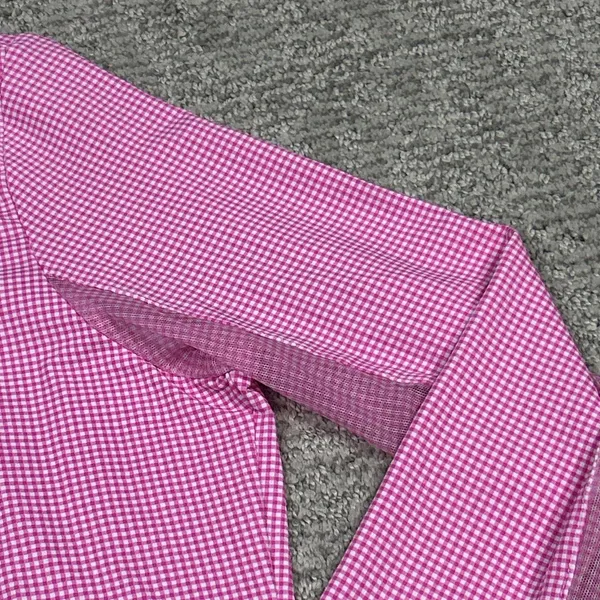 IBKUL Shirt Womens Medium Pink White Golf Pickleball UPF50+ Beach Top 1/4 Zip - Image 4