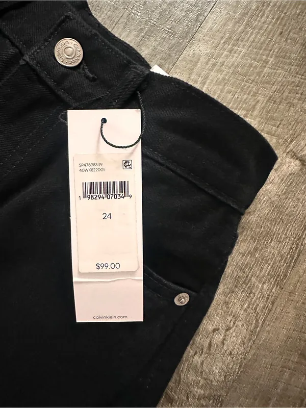 NWT Calvin Klein Barrel Fit High Waisted Jeans Size W24 - Image 4