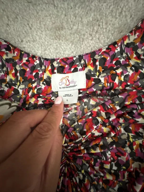 Oh Baby by Motherhood Maternity Sleeveless Ruched Tank Top Size L - Image 3