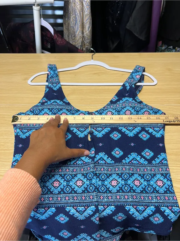 Aerie Boho Print Button Front Full Coverage One Piece Swimsuit XL - Image 10