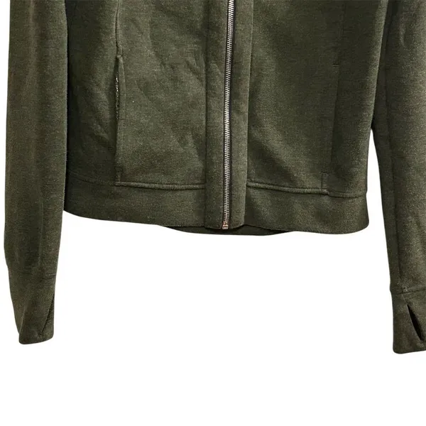 Victoria's Secret‎ Women's Green Mock Neck Full Zip Jacket Size S - Image 4