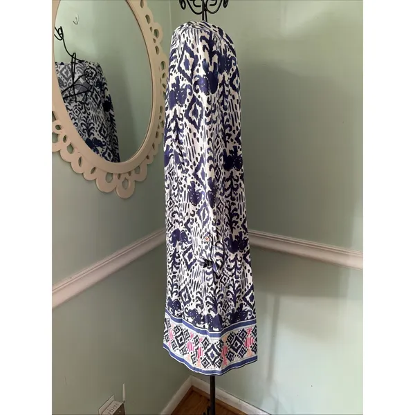 LILLY PULITZER Ocean Ridge cotton roll tab‎ sleeve shift dress Medium - Image 5