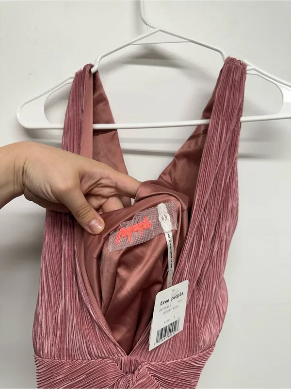 Free People Twist And Shout Mini Dress in Pink - NWT - Image 6