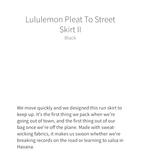 Lululemon Pleat To Street Skirt II Black Size 8 - Image 5