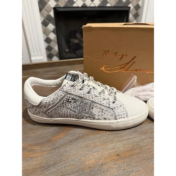 Vintage Havana Grande Wild Snake Glitter Sneakers NIB Size 9‎ Sold Out Style - Image 3