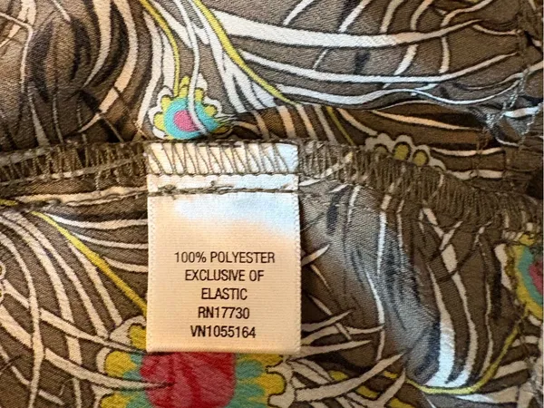 Liberty of London Target Sundress Womens Small Grey Peacock Tiered Ruffle EUC - Image 6
