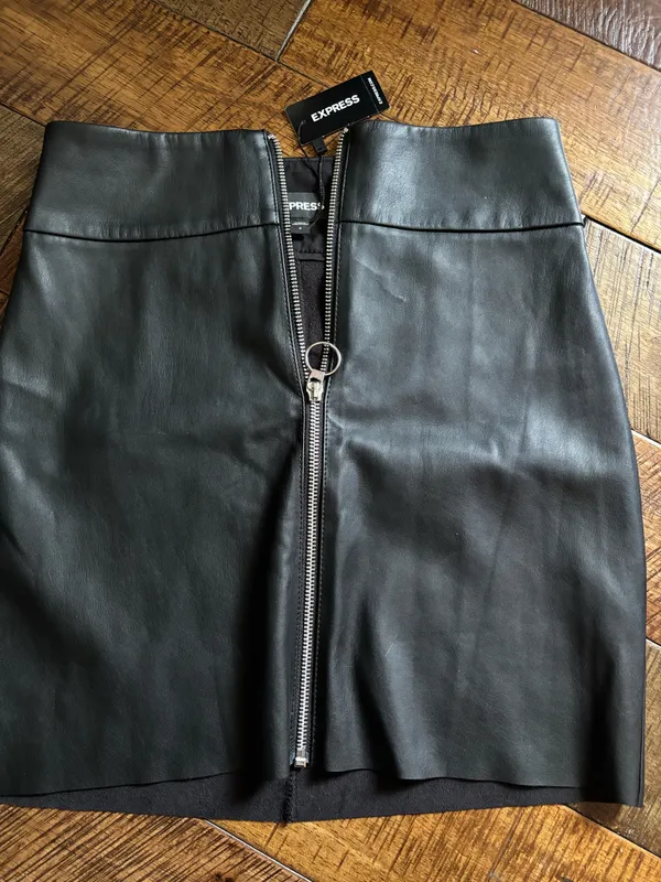 Express Faux Leather Skirt - Image 3