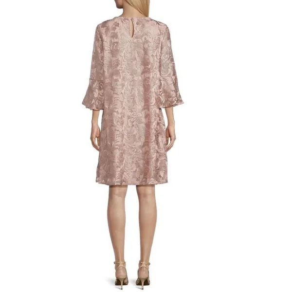 NWT Caroline Rose Size XS Bella Soiree Bell Sleeve Swing Dress ‎ $448 New Lace - Image 2