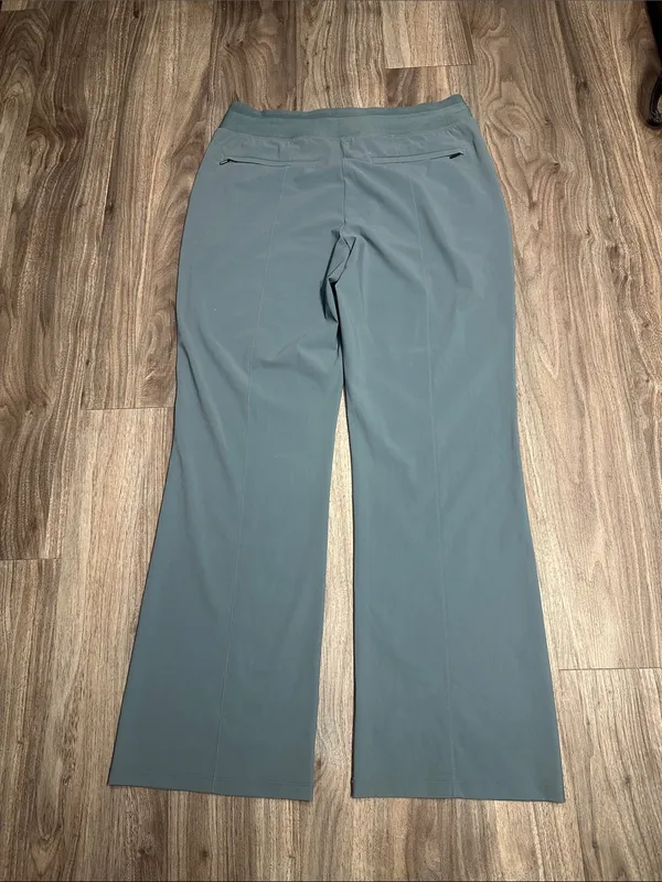 Athleta Cosmic Kick Flare Pants Slate Teal Stretch Work Travel. - Image 9