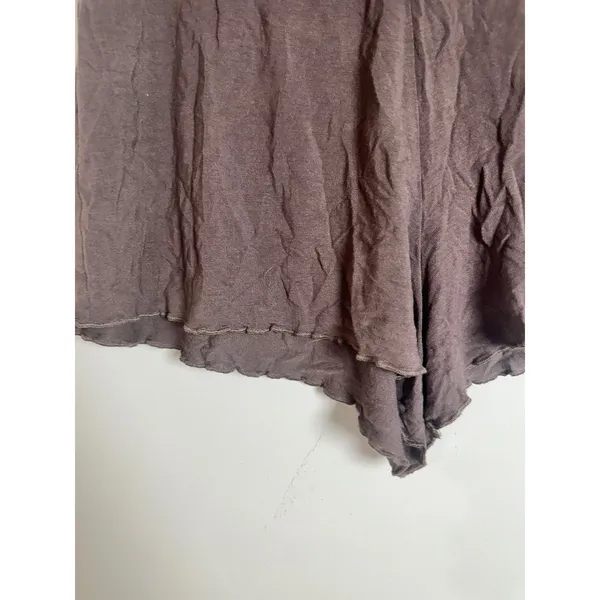 Rachel‎ Parcell Womens Brown Jersey Knit Lettuce Edge High Rise Lounge Shorts M - Image 2
