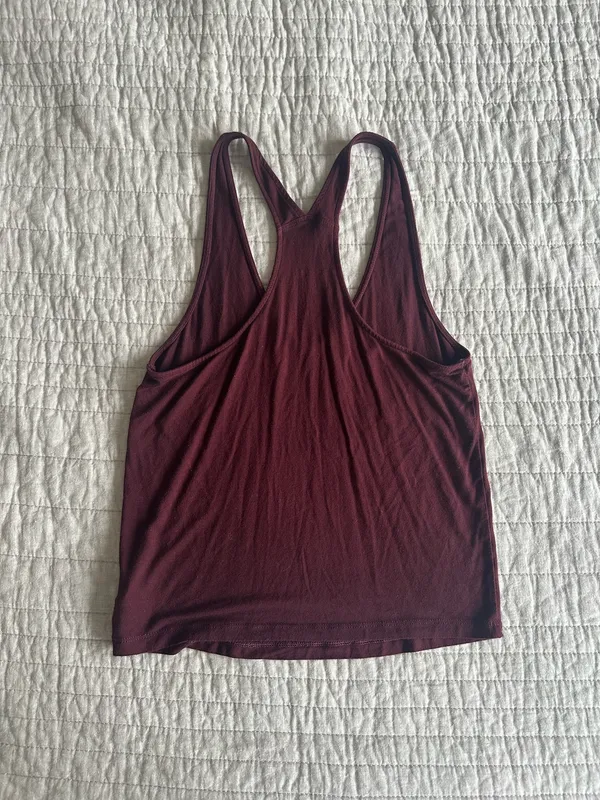 American Eagle Outfitters Maroon Sleeveless Tank Top - Image 3