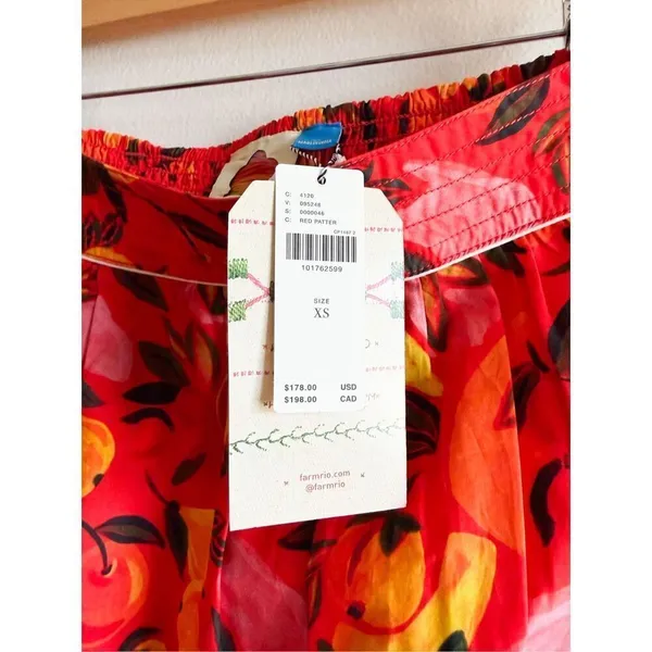 New Farm Rio Tiered Flare Hem Printed Midi Skirt Size XS - Image 6