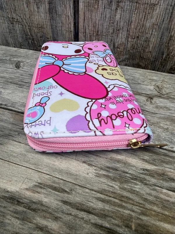 Woman’s My Melody Pink Pastel Character Zip Full Size Wallet 7.5” (L) 4” (W) - Image 10