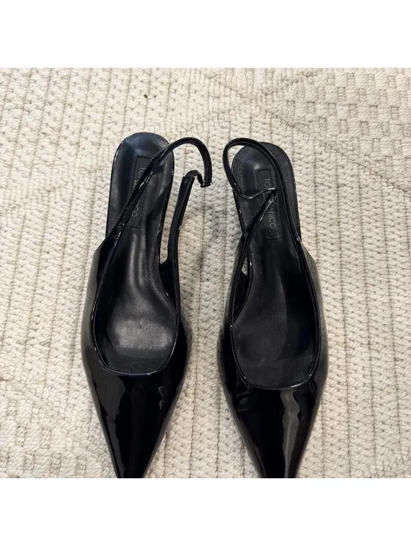 Tony Bianco Catie Slingback Pumps in Black Patent - Image 4