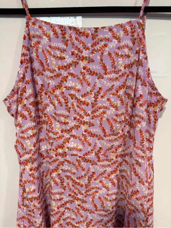 Altar’d State Pink and Orange Floral Printed Spaghetti Strap Dress - Image 2