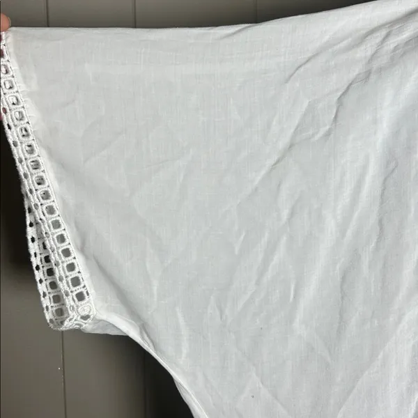 American Eagle Outfitters White Open-Front Top Swimsuit Cover Up Women's Size M - Image 8