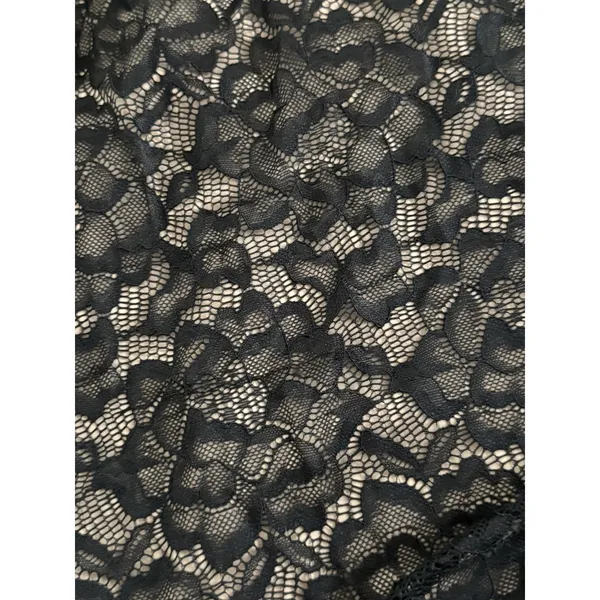 Dress The Population Norah Bodycon Dress Large Black Lace Sleeveless Mock‎ Neck - Image 5