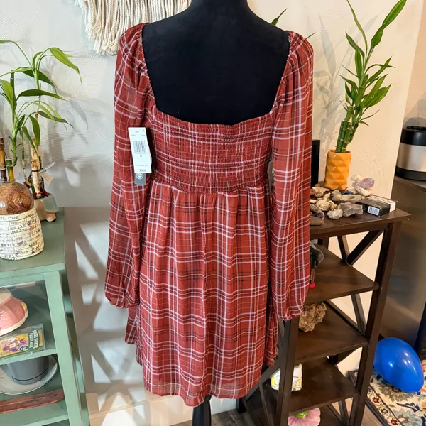 NWT As U Wish Plaid Dress woman’s Medium - Image 2