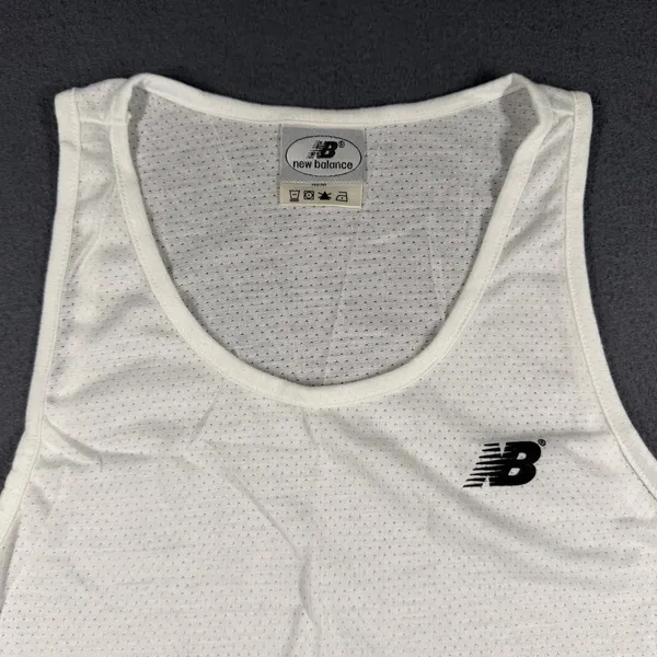 New Balance Tank Top Womens Medium White CoolMax Mesh Running Singlet NWT - Image 2