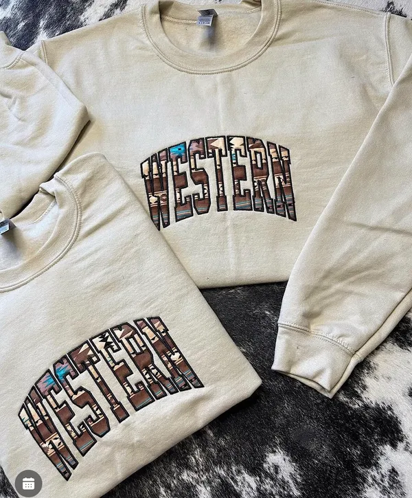Boutique tan western sweatshirt Size XXL - Image 2