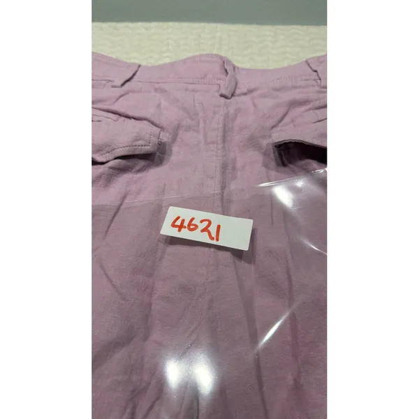 Banana Republic Pink Lavender Linen Wide Leg Pleated Pants Size 8 High Rise - Image 10