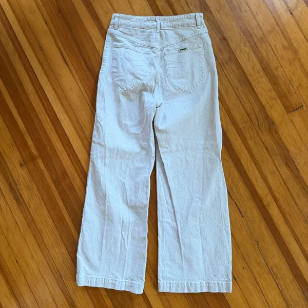 Rolla’s Sailor High-Rise Wide-Leg Jeans in Cream Size 29 - Image 4