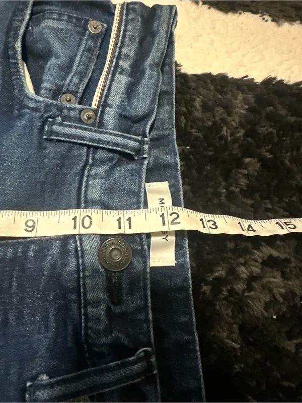 Moussy vintage designer made in Japan raw hem medium wash jeans size 27 - Image 8