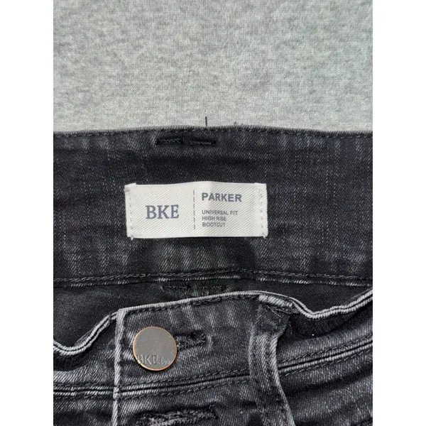 BKE Parker Jeans Womens Black Denim High Rise Bootcut Stretch Dark Wash Sz 28 - Image 3