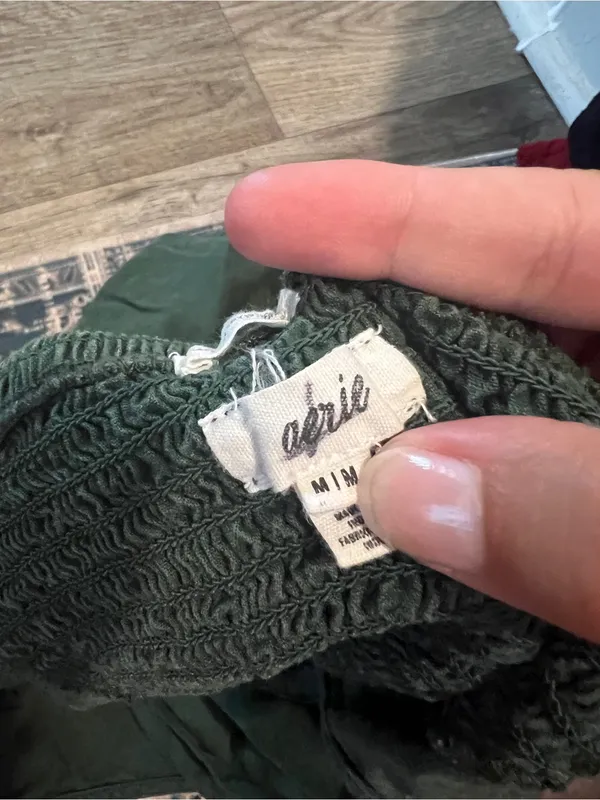 Aerie Dark Green Spaghetti Strap cut out Slip Dress - Image 11