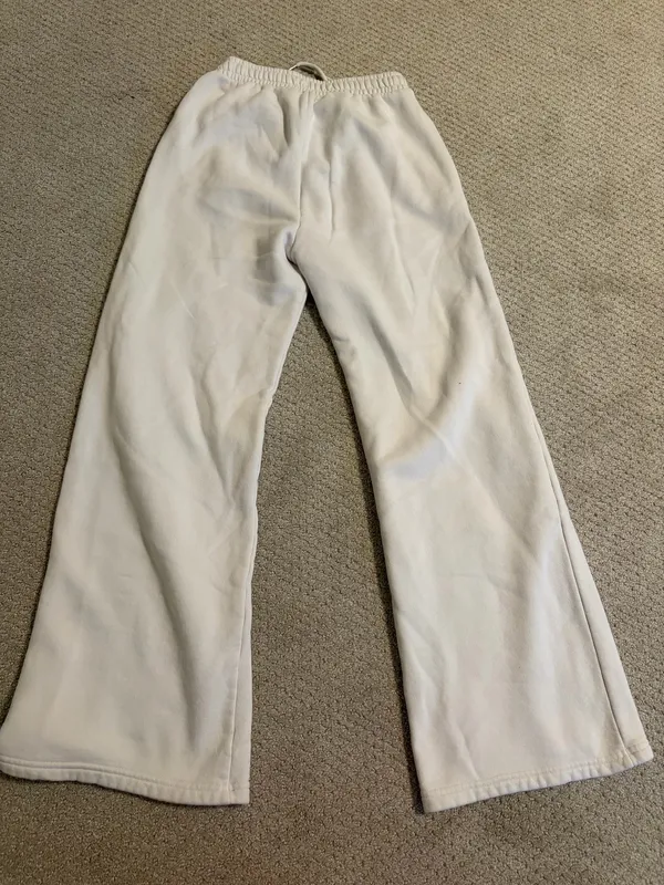 Abercrombie Wide-Leg Sweatpants Cream - Image 3