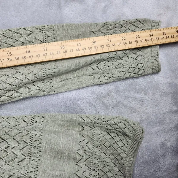 Frye Womens Cardigan Sweater Green Long Sleeve Size L Large - Image 6