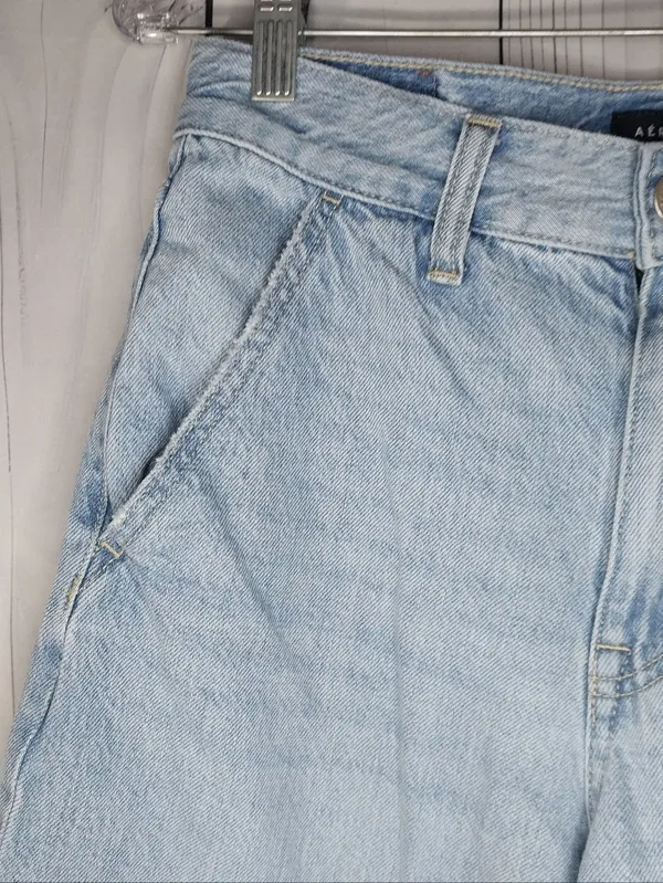 Aeropostale Light Blue High Rise Baggy Relaxed 90's Y2K Classic Eveeyday Jeans - Image 5