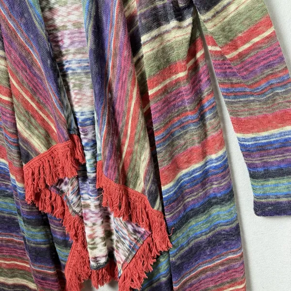 John Paul Richard Asymmetrical Open Cardigan Sweater Mullticolor Women's size M - Image 5