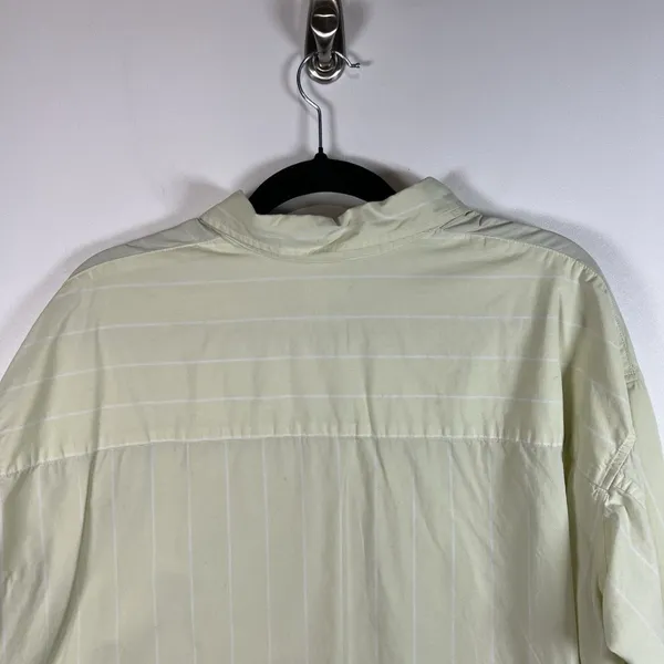 Aritzia Wilfred Free Button‎ Up Shirt Women's Medium Oversized Yellow Long Sleeve Pocket - Image 8