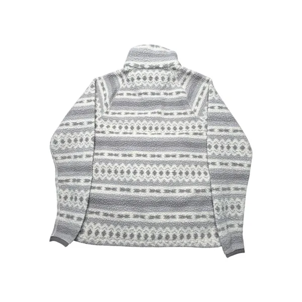 Carhartt 0J4991 Relaxed Fit Fleece Grey Aztec Quarter Snap Pullover Large 10-12 - Image 4