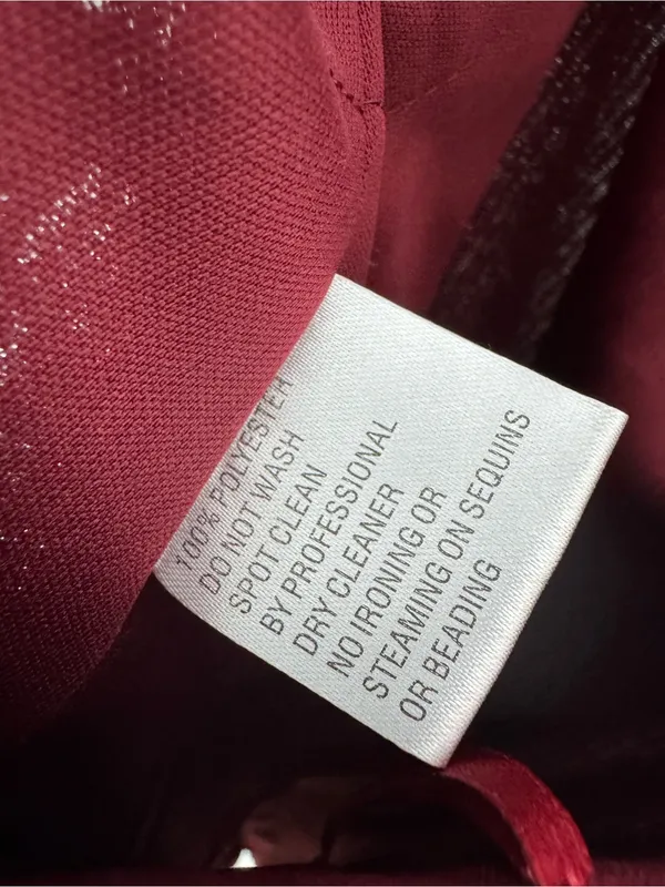 NWT MacDuggal 26479 Sequin Strappy Back Mini Formal Prom Dress Burgundy Size 6 - Image 7