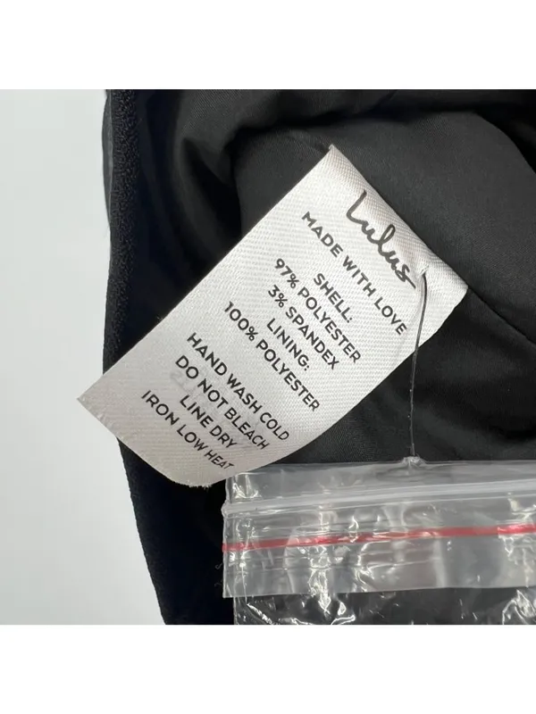 Lulus Black Blazer Jacket Shoulder Pads Single Button Closure Size Small NWT - Image 9