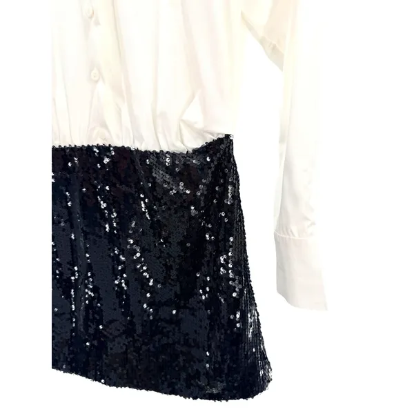 Anthropologie‎ Mare Mare Button-Down Sequin Twofer Mini Dress XS Party Cocktail - Image 5
