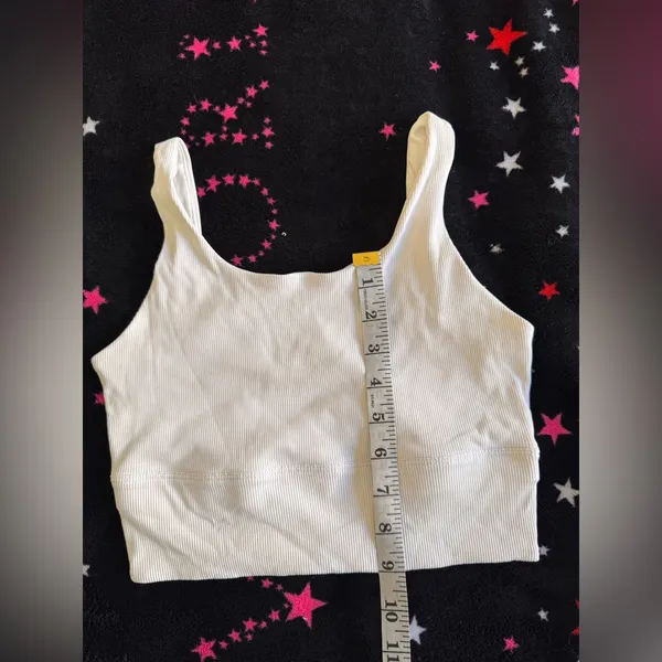 Nike White Ribbed Tank Top - Image 7