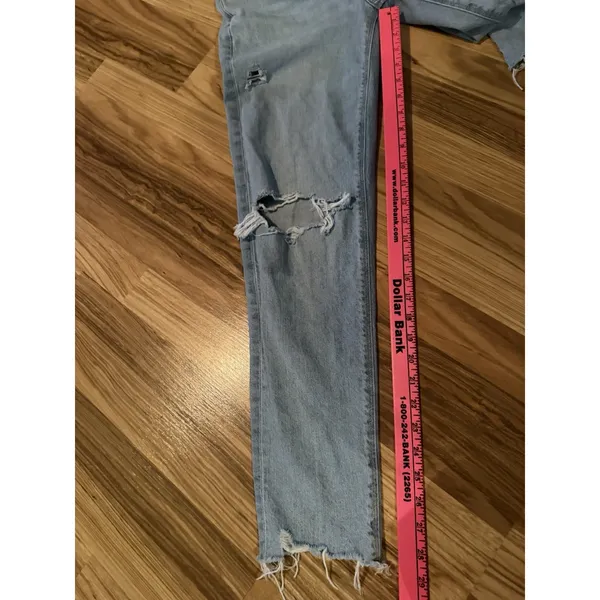 American Eagle Curvy Mom Jean Women's‎ Sz 00 Blue High Rise Distressed - Image 10